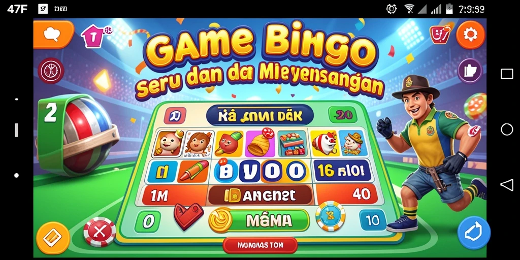 Tangkapan layar gameplay 47F menampilkan momen seru dalam permainan Bingo.