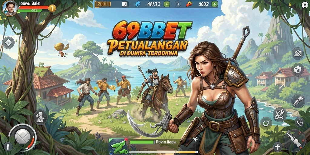 Screenshot permainan 69BET menampilkan penggambaran dunia terbuka yang luas dan detail.