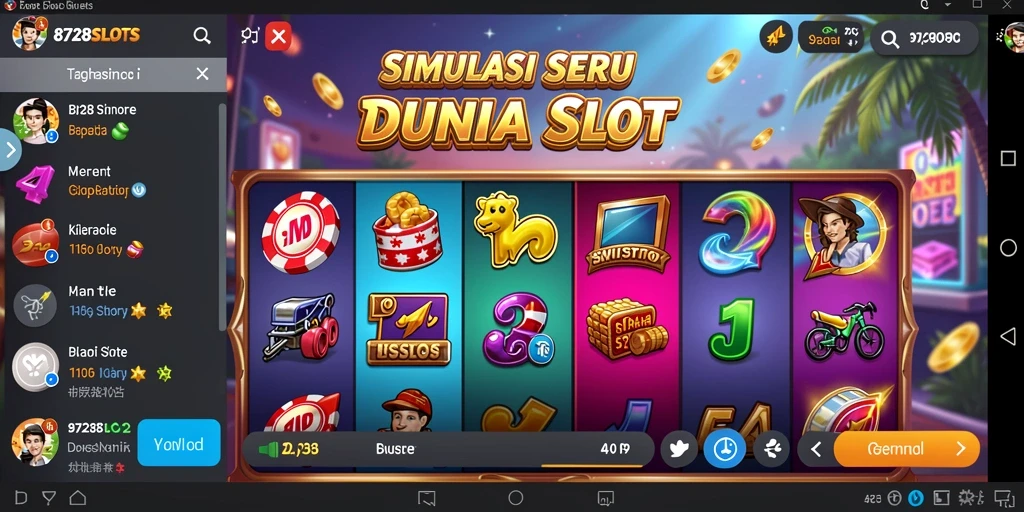 Tampilan menarik gameplay 8728SLOTS dengan berbagai tema slot.