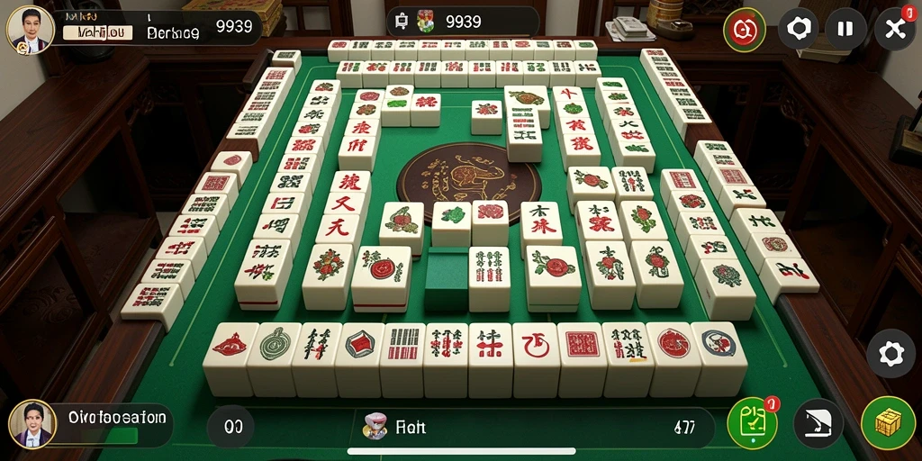 Tampilan gameplay Mahjong yang seru dan menantang di 9939.