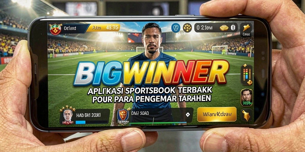 Tangkapan layar utama BIGWINNER menampilkan antarmuka taruhan olahraga.