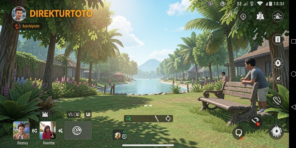 Screenshot gameplay seru dari DIREKTURTOTO menunjukkan interaksi permainan.