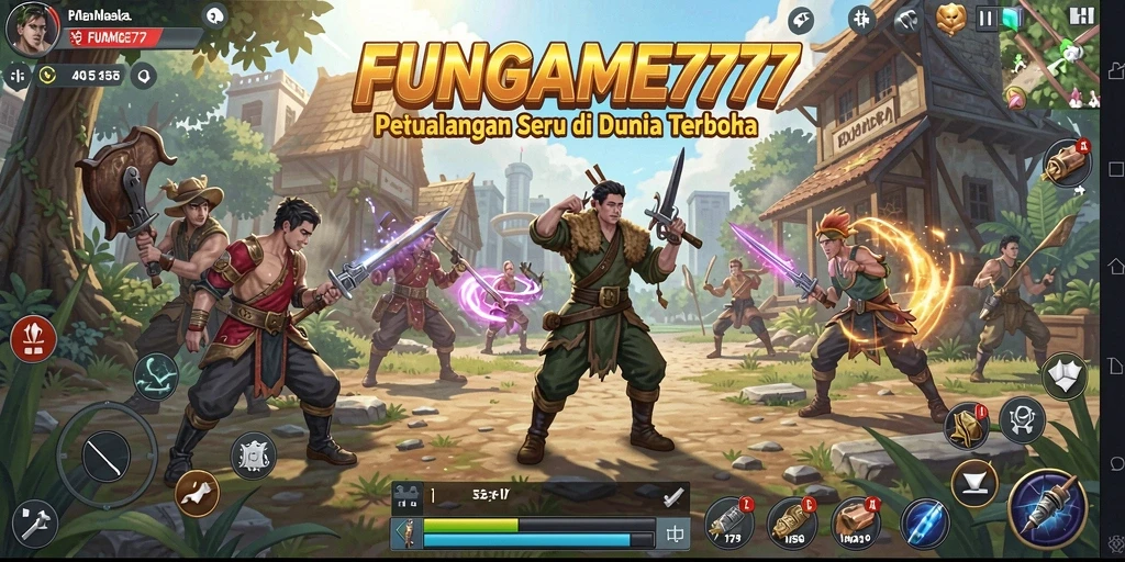 Tampilan gameplay Open World yang mengesankan di FUNGAME777.