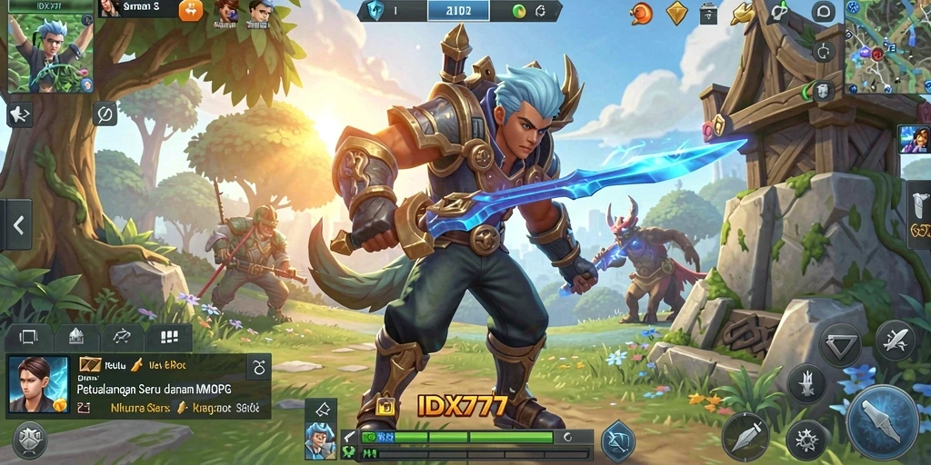 Tampilan gameplay seru dalam petualangan MMORPG IDX777.