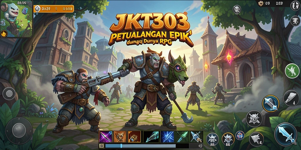 Tampilan gameplay RPG yang mendebarkan dalam JKT303