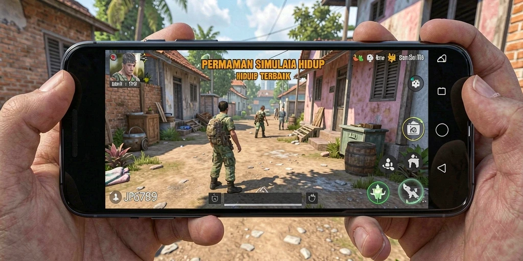 Tampilan gameplay menarik dari JP6789 dengan karakter dan aktivitas berbeda.