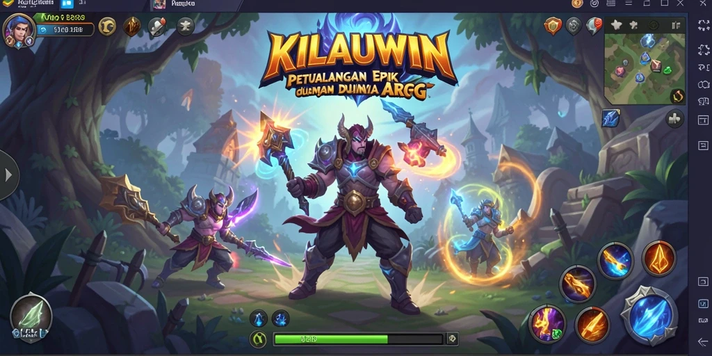 Tampilan layar permainan KILAUWIN dengan aksi seru di dunia ARPG.