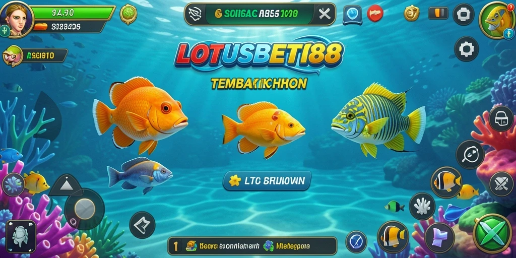 Tampilan menyenangkan dari gameplay Tembak Ikan LOTUSBET88