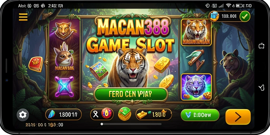 Tampilan menarik gameplay Slot di MACAN388 yang penuh warna.