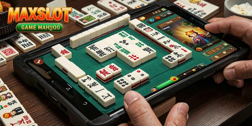 Screenshot gameplay MAXSLOT yang memukau dengan elemen Mahjong.