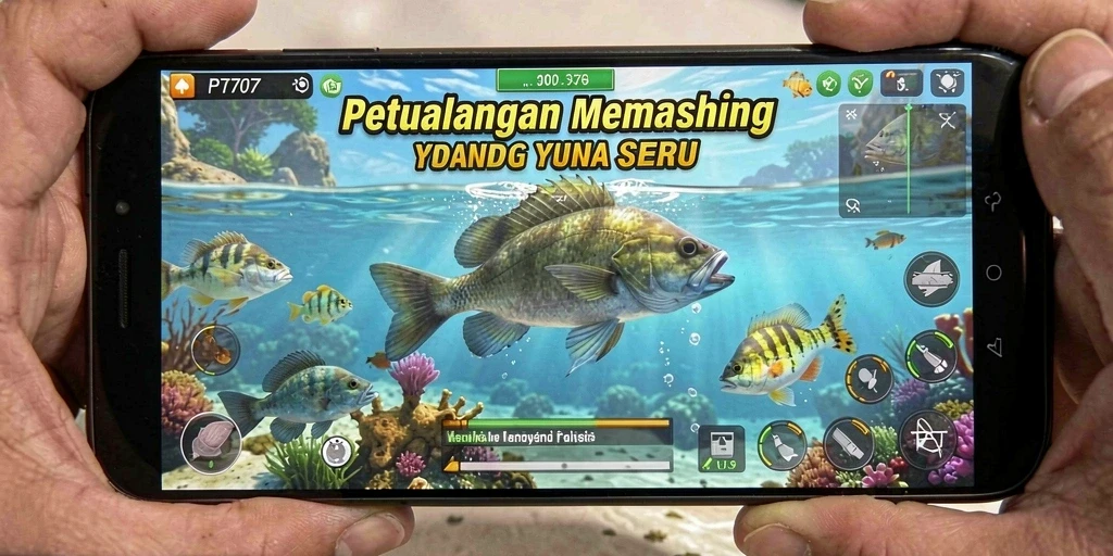 Gameplay PT707 dengan aksi memancing yang seru dan menantang.