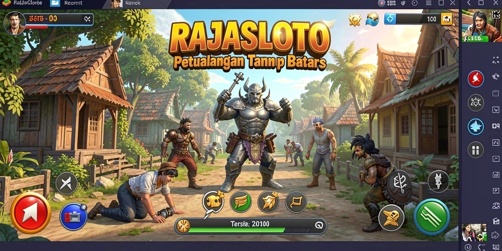 Tampilan gameplay <strong>RAJASLOTO</strong> yang menakjubkan dan menarik.