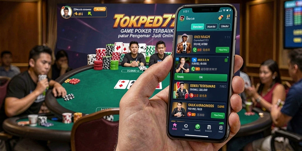 Tampilan pertandingan poker yang seru dan penuh strategi.